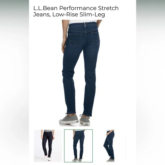 LL Bean women’s Performance stretch jeans, low rise, size 2 - Picture 3 of 8